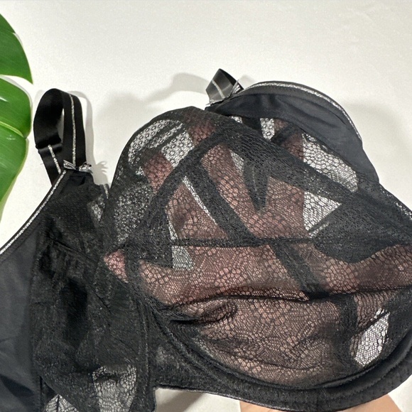 NEW Freya [ 36K US ] Hero Underwired‎ Side Support Plunge Bra in Black - Picture 7 of 11